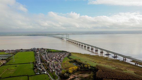 Image depicts the countryside local to Elderwood Parc and Prince of Wales bridge